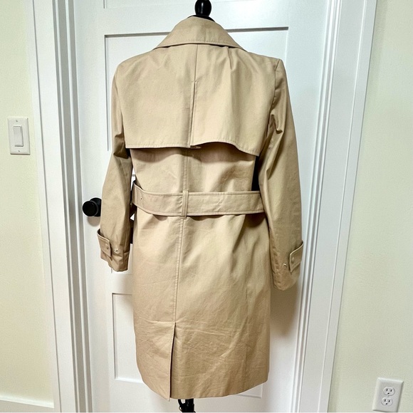 J.Crew Petite New Icon Trench Size 2P Vintage Khaki EUC - Picture 3 of 13